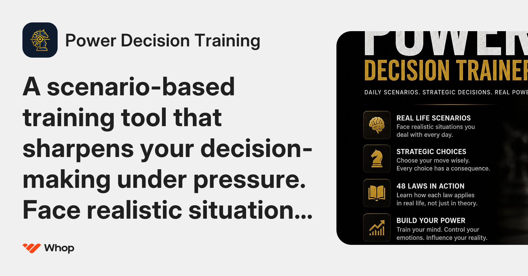 Power Decision Training | Whop
