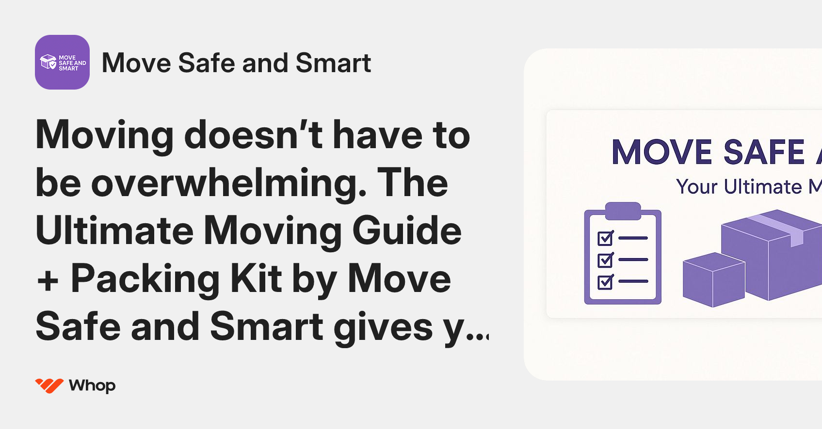 Move Safe and Smart | Whop
