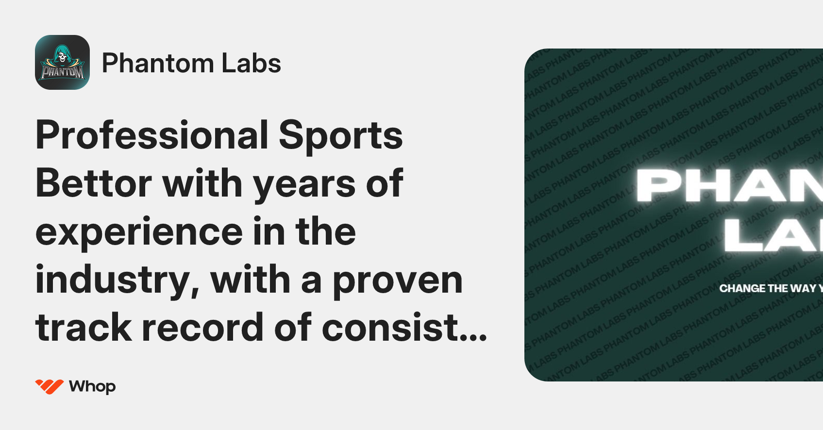 Phantom Labs | Whop