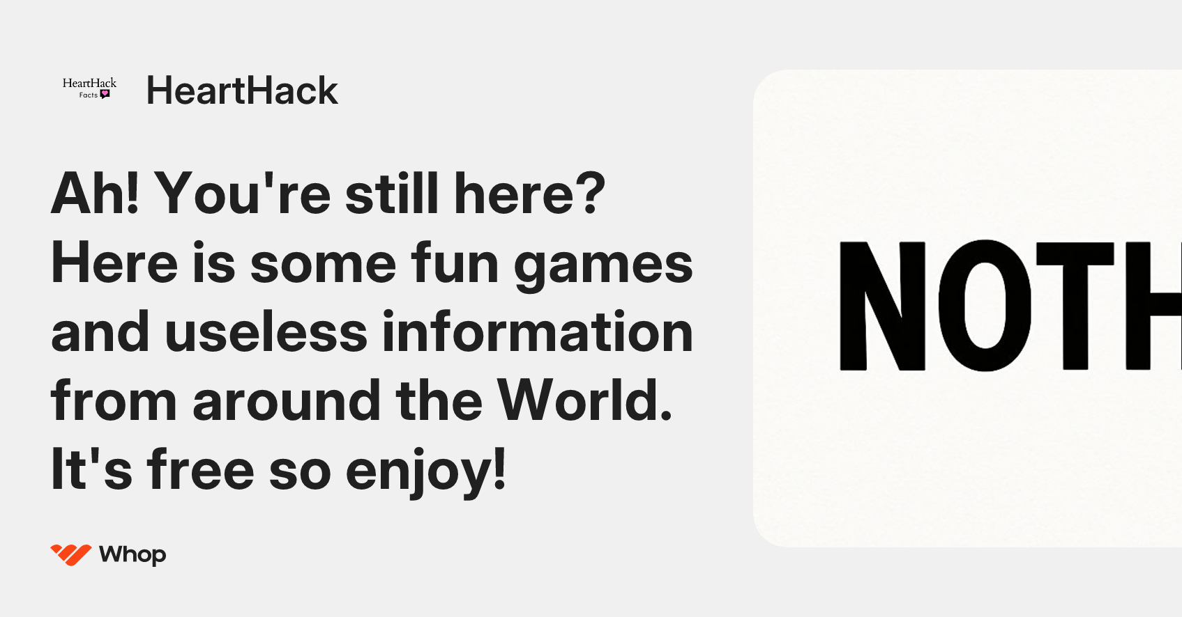HeartHack Facts | Whop