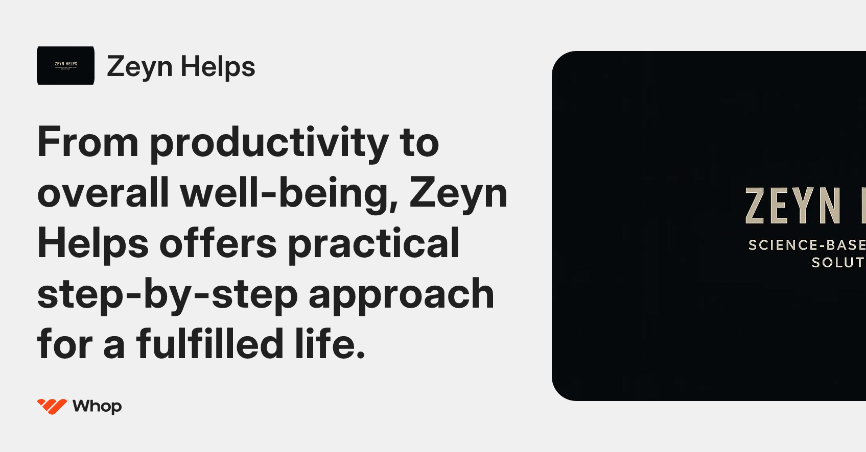 Zeyn Helps | Whop