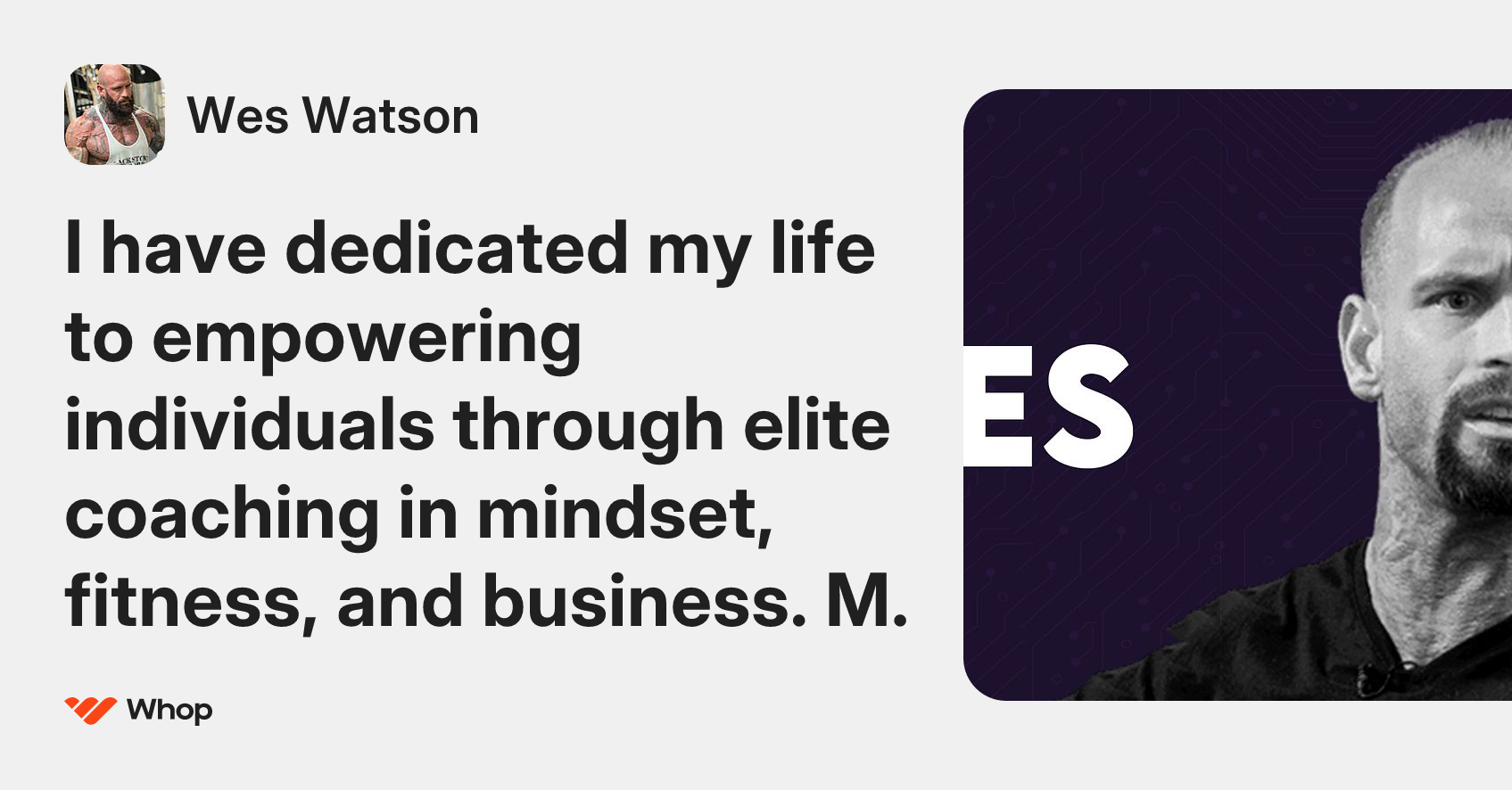 Wes Watson | Whop