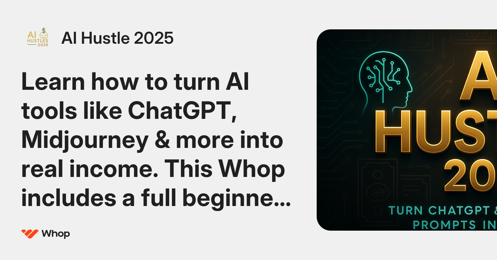AI Hustle 2025 | Whop