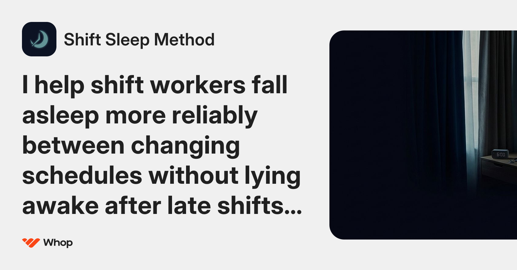Shift Sleep Method | Whop
