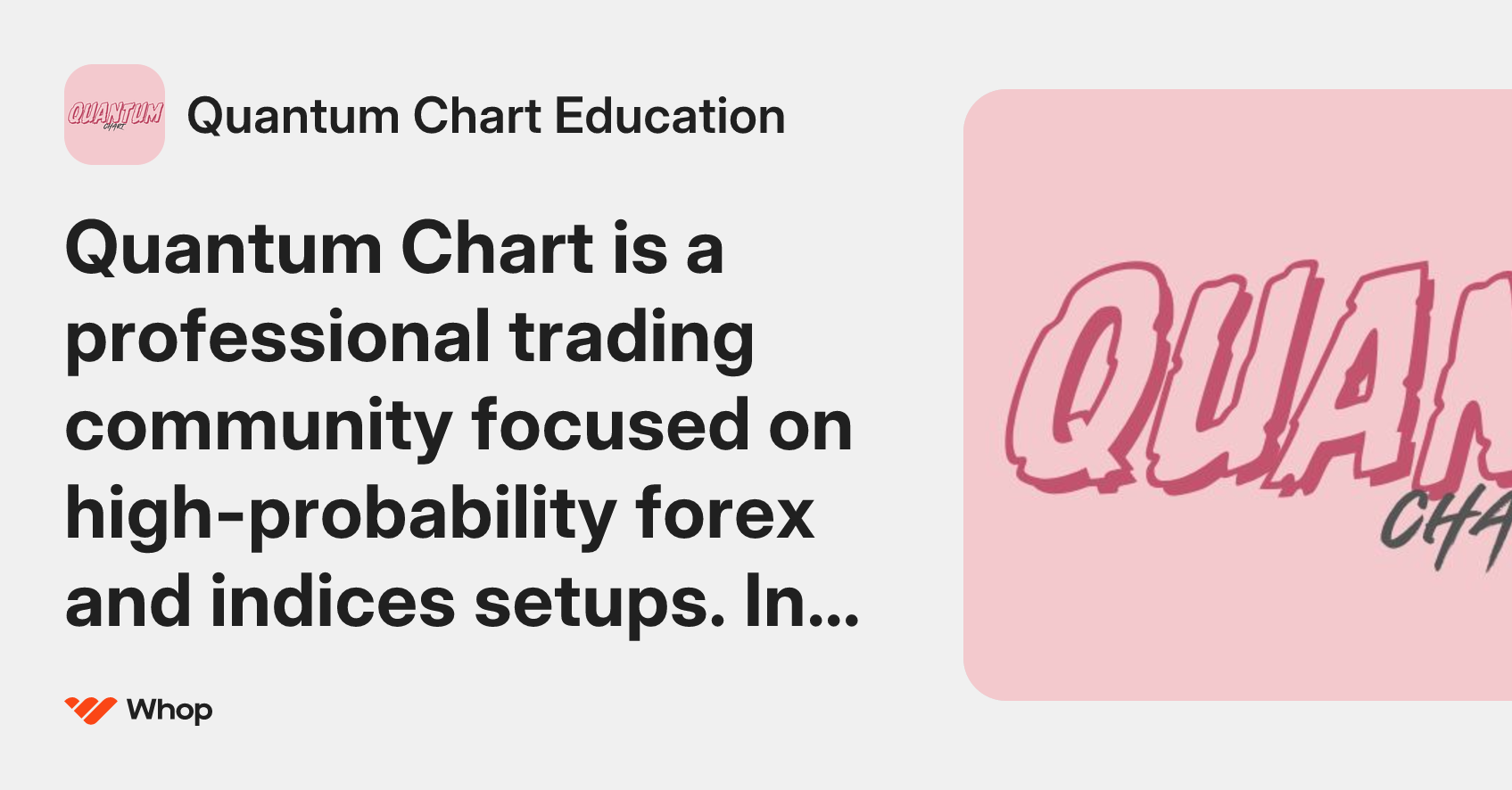 Quantum Chart Education | Whop