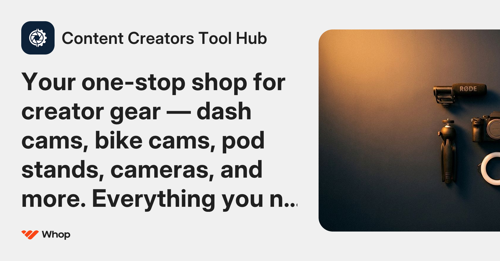 Content Creators Tool Hub | Whop