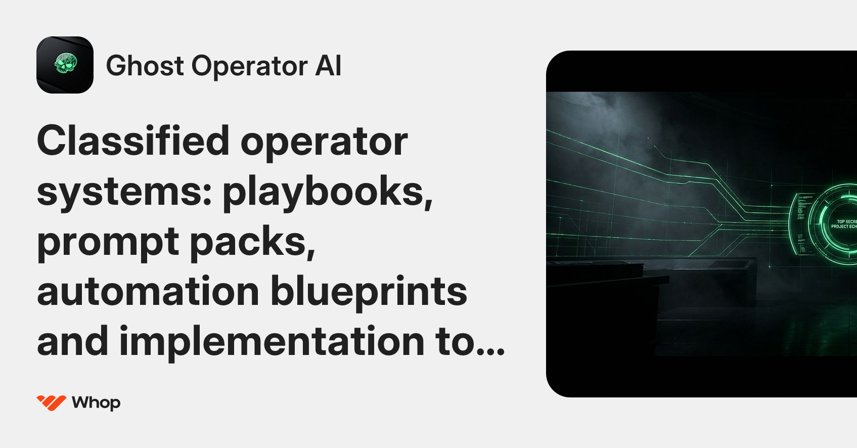Ghost Operator AI | Whop