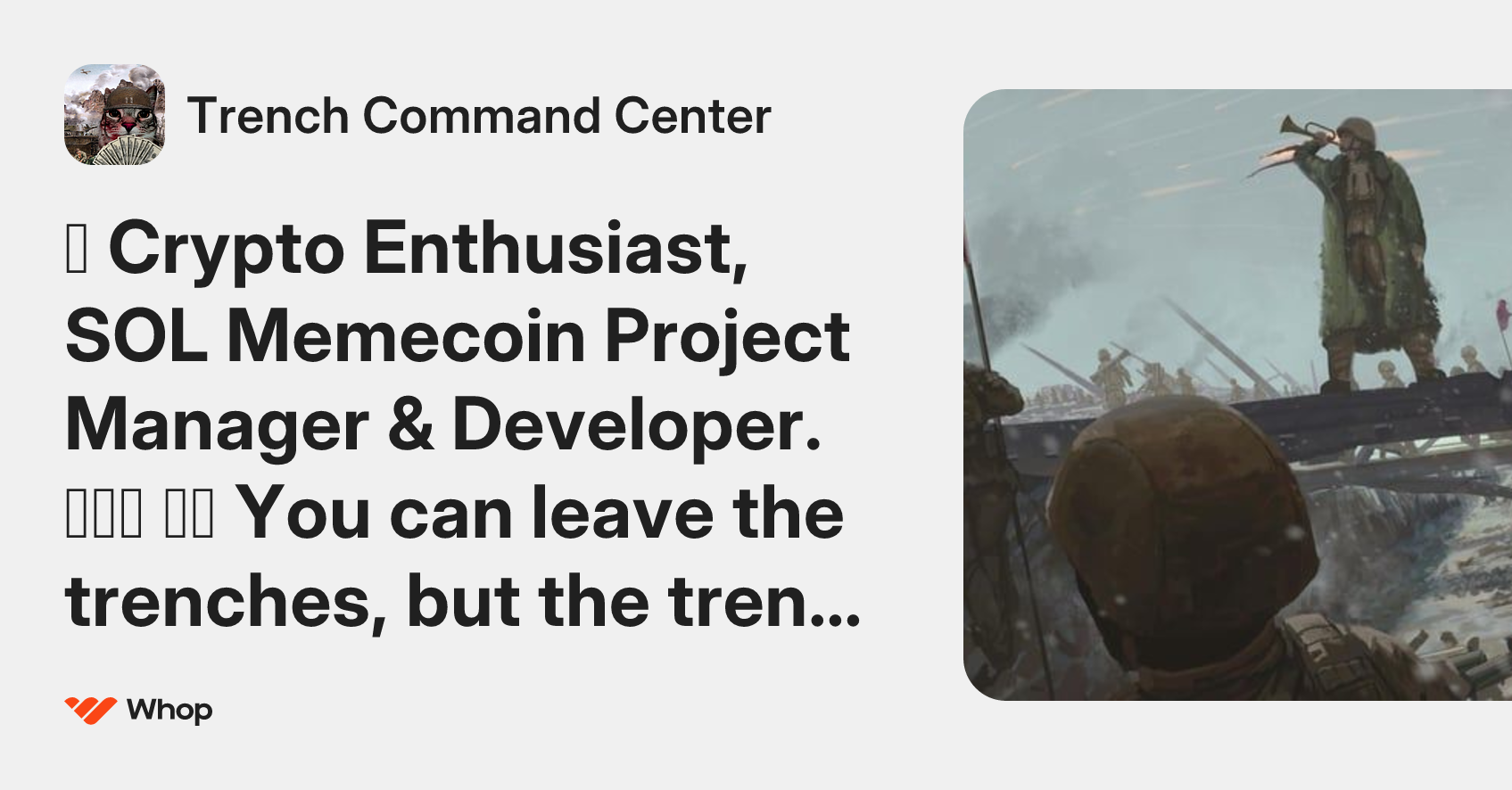 Trench Command Center | Whop