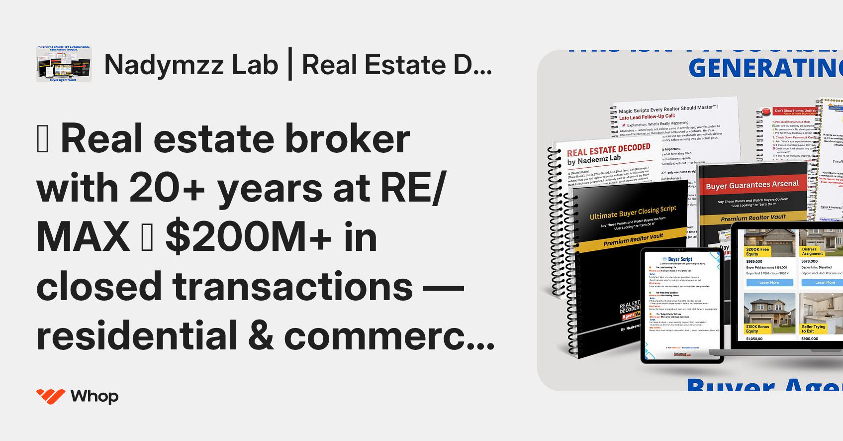 Nadymzz Lab | Real Estate Decoded | Whop