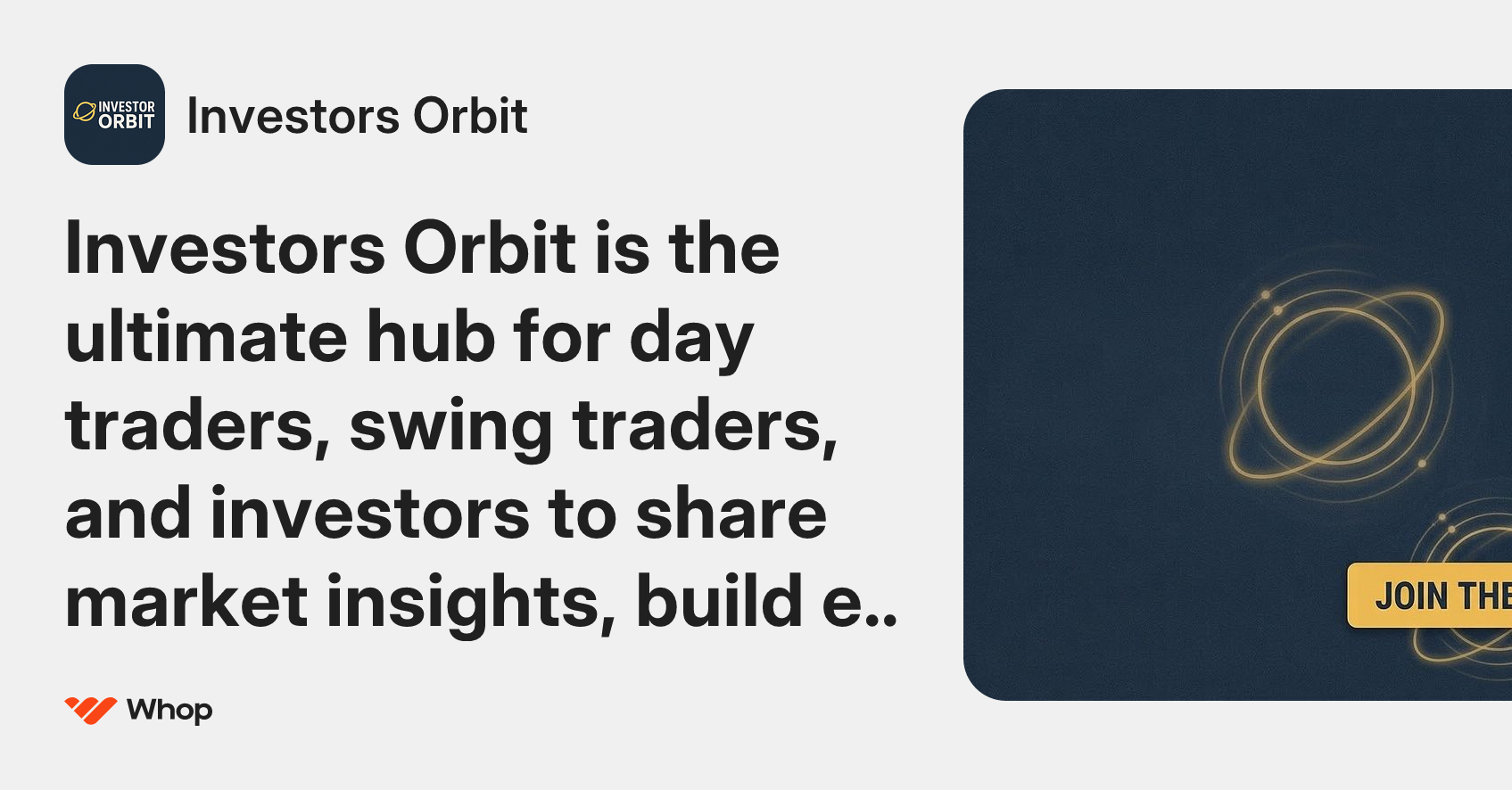 Investors Orbit | Whop