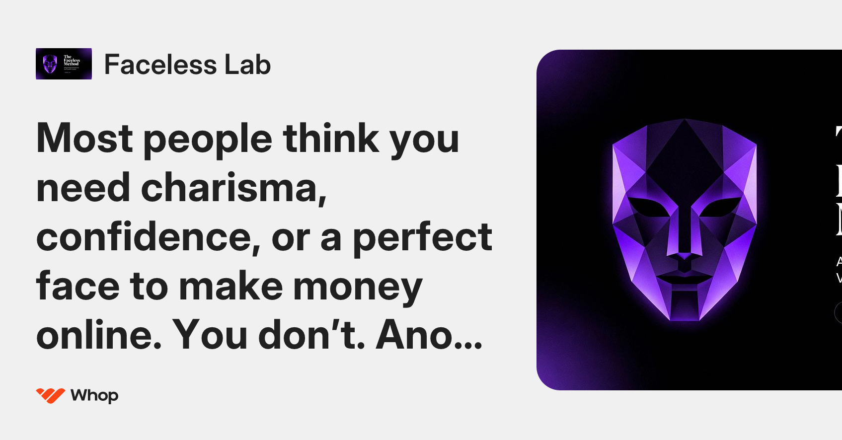 Faceless Lab | Whop