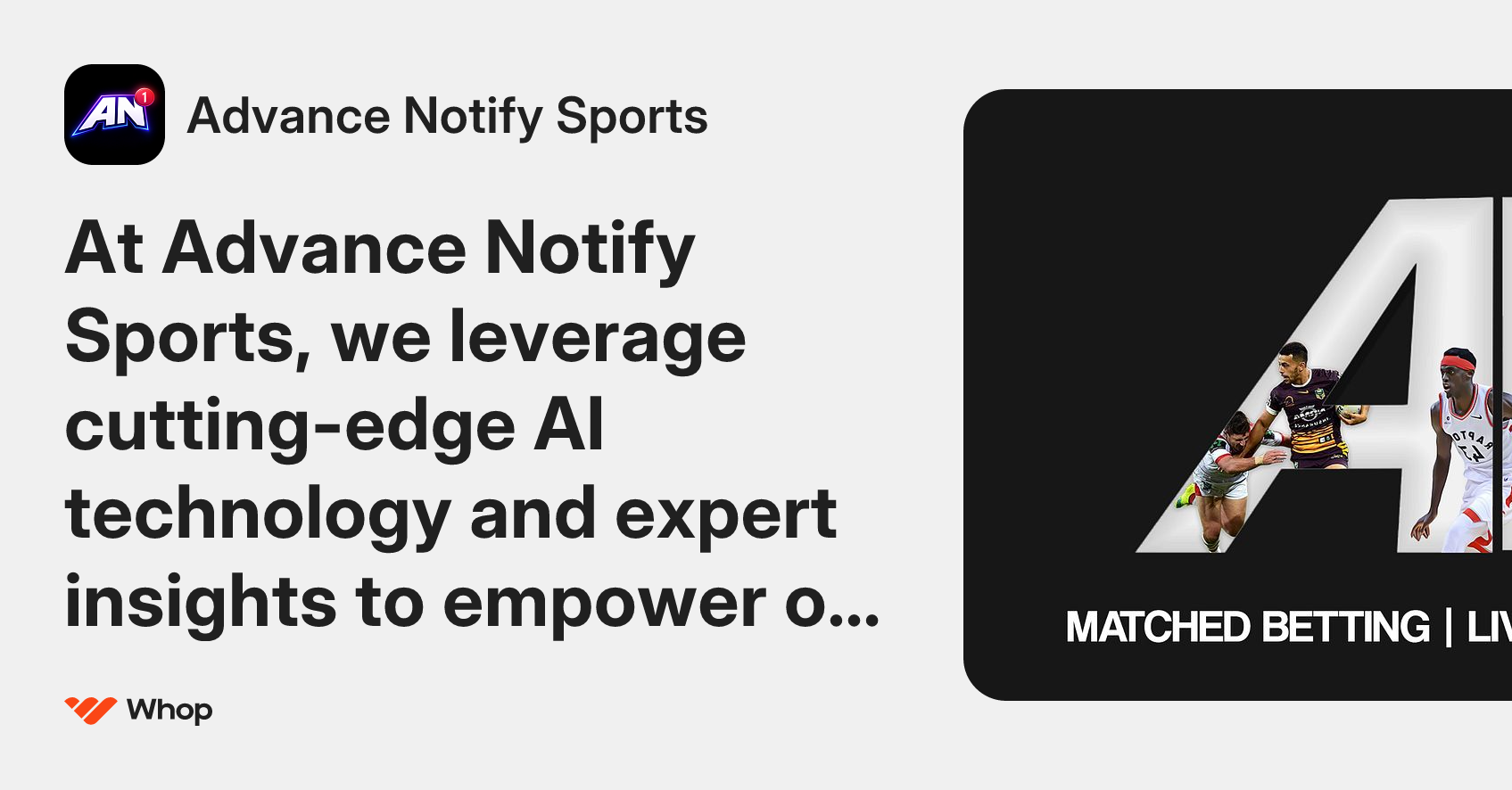 Advance Notify Sports | Whop