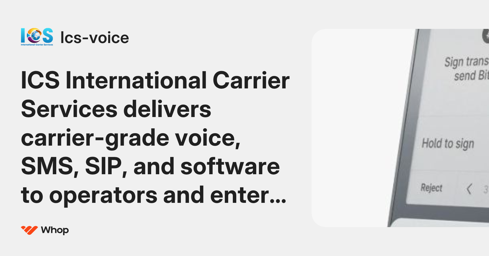Ics-voice | Whop