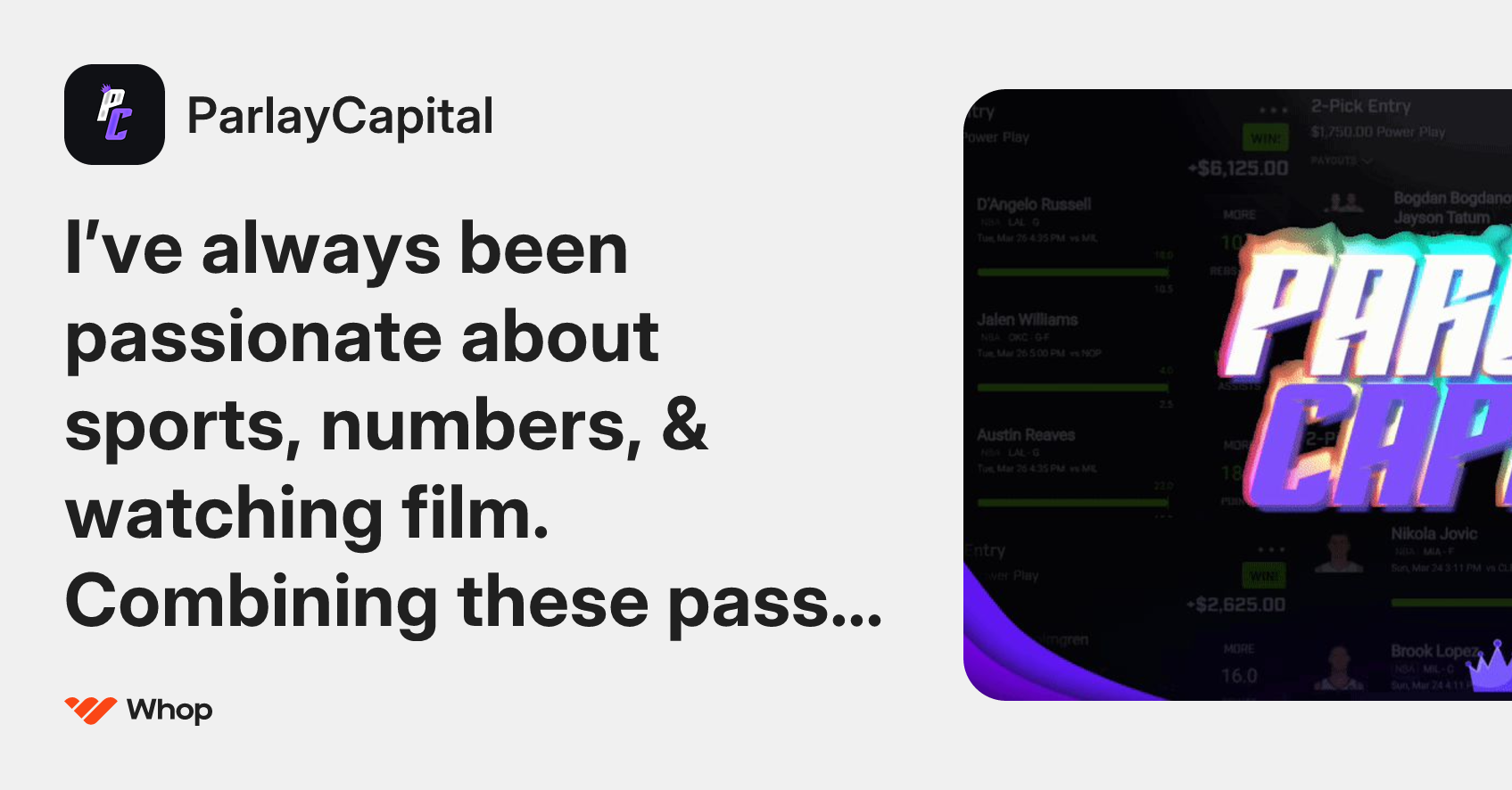 Parlay Capital official brand image