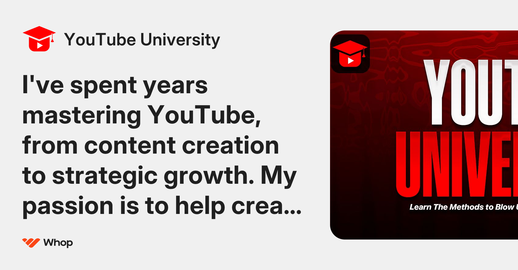 YouTube University | Whop