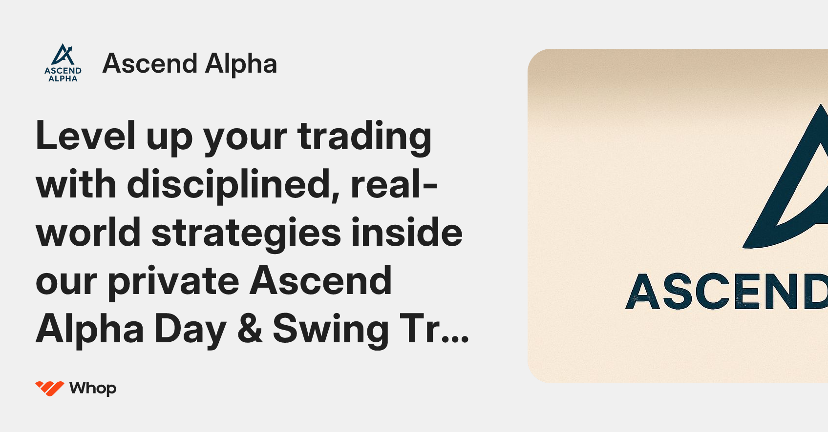 Ascend Alpha | Whop