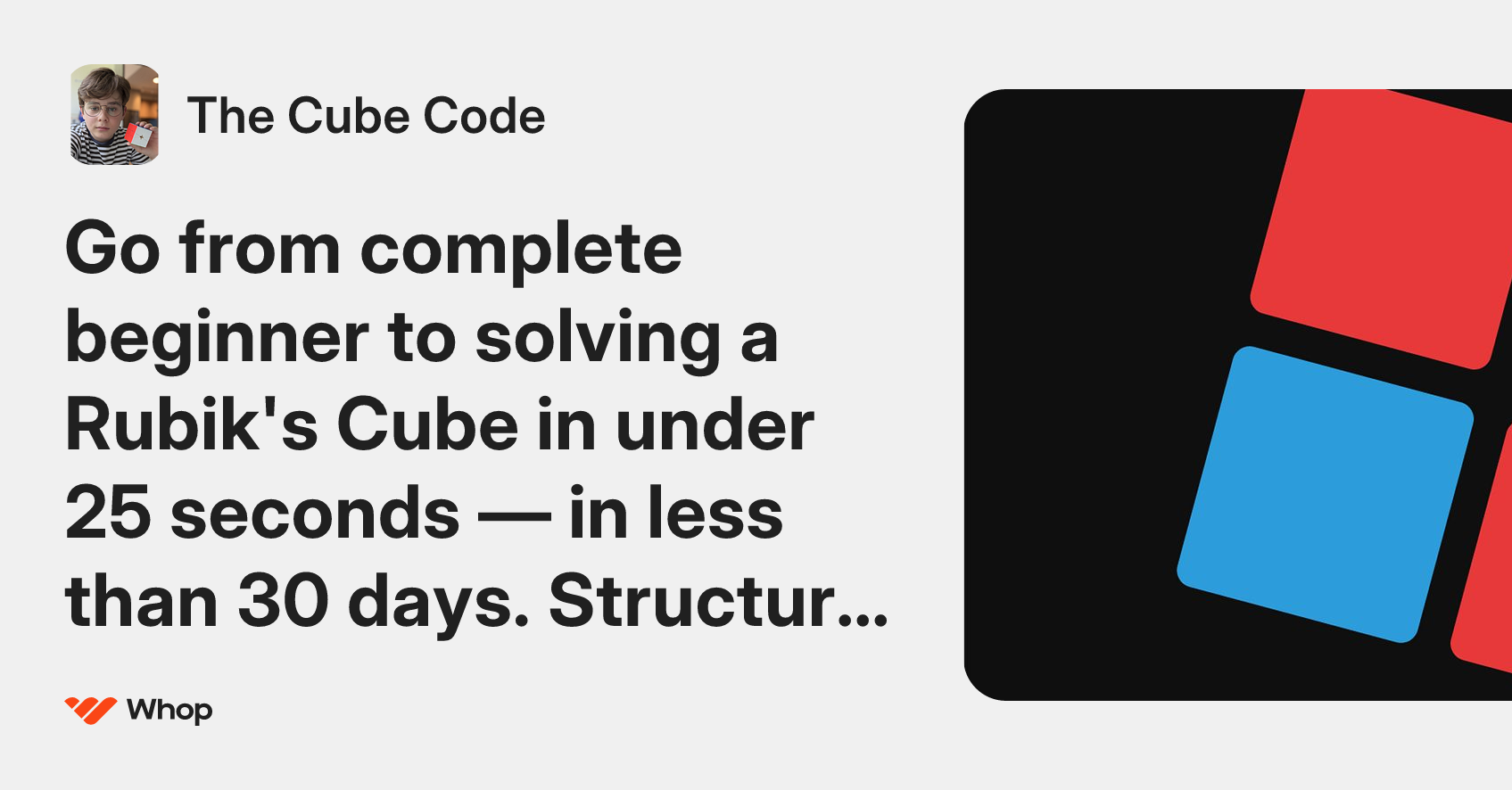 The Cube Code | Whop