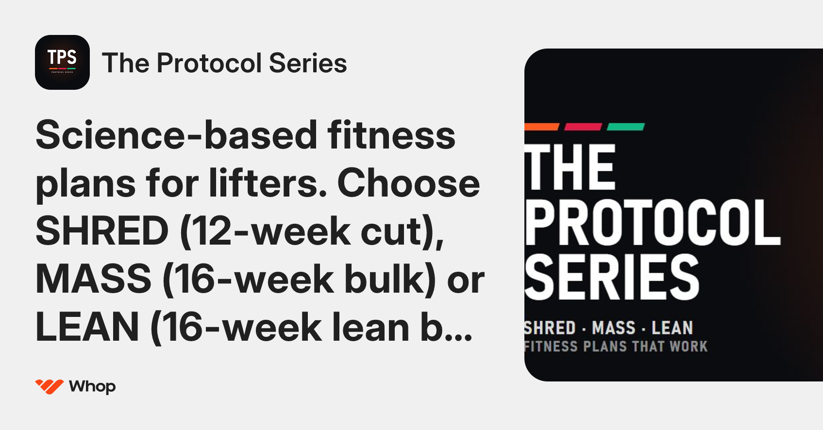 The Protocol Series | Whop