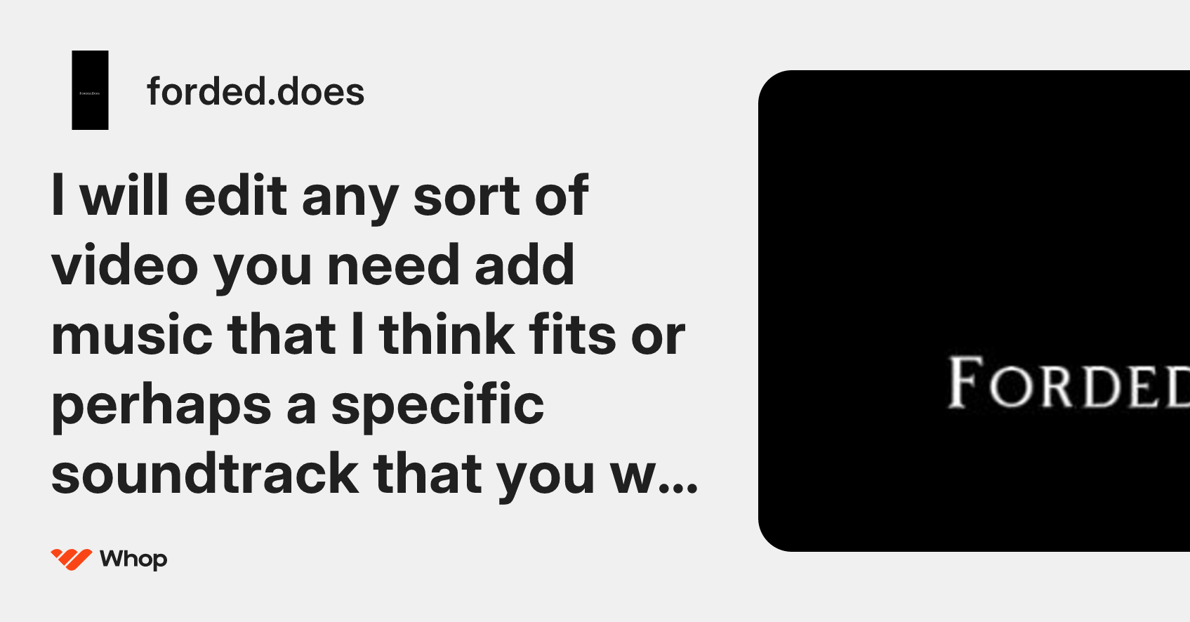 forded.does | Whop