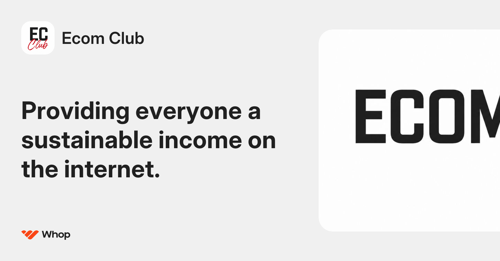 Ecom Club | Whop