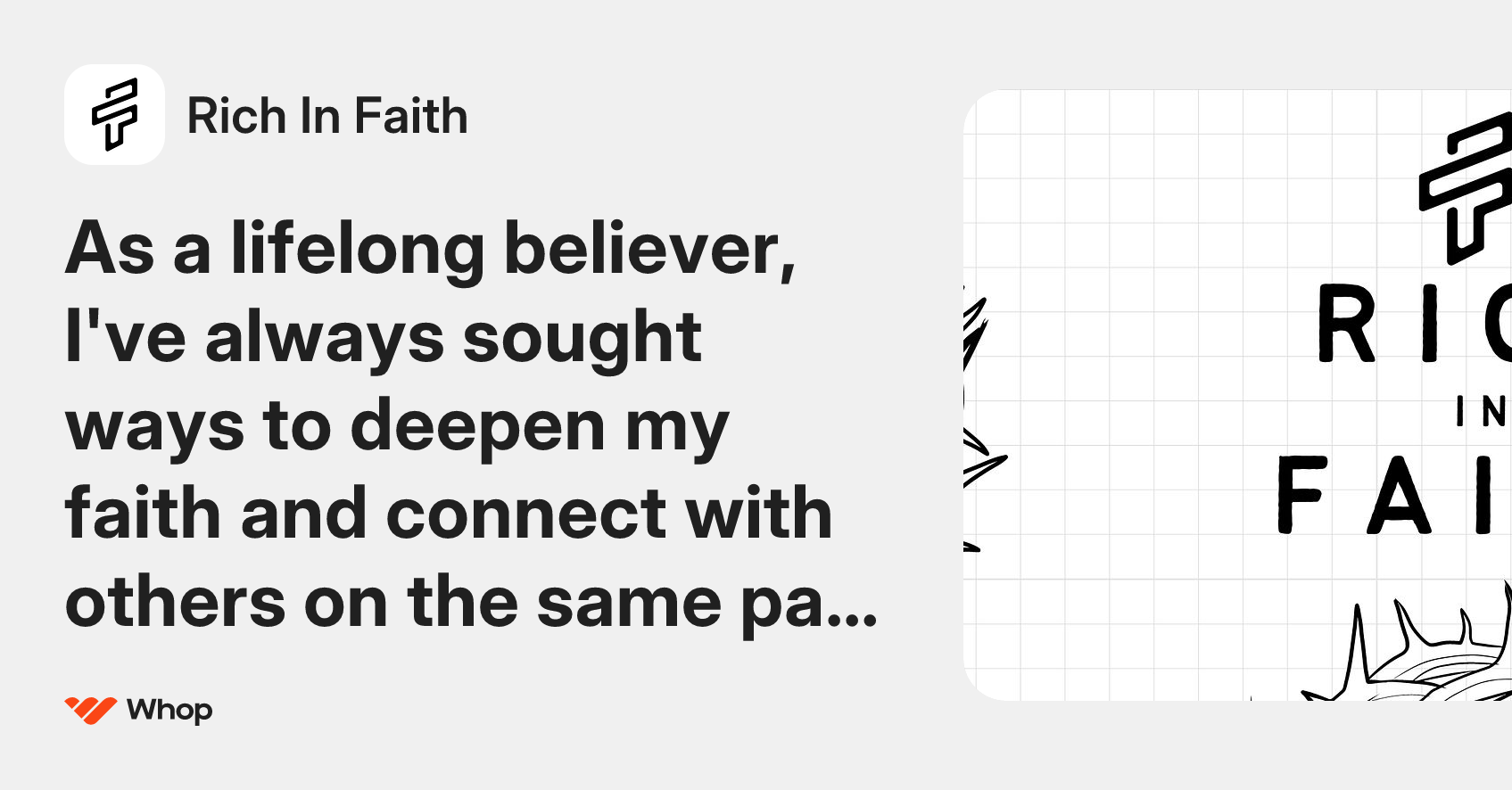 Rich In Faith | Whop
