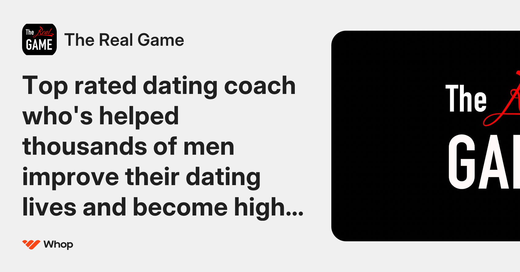 The Real Game | Whop