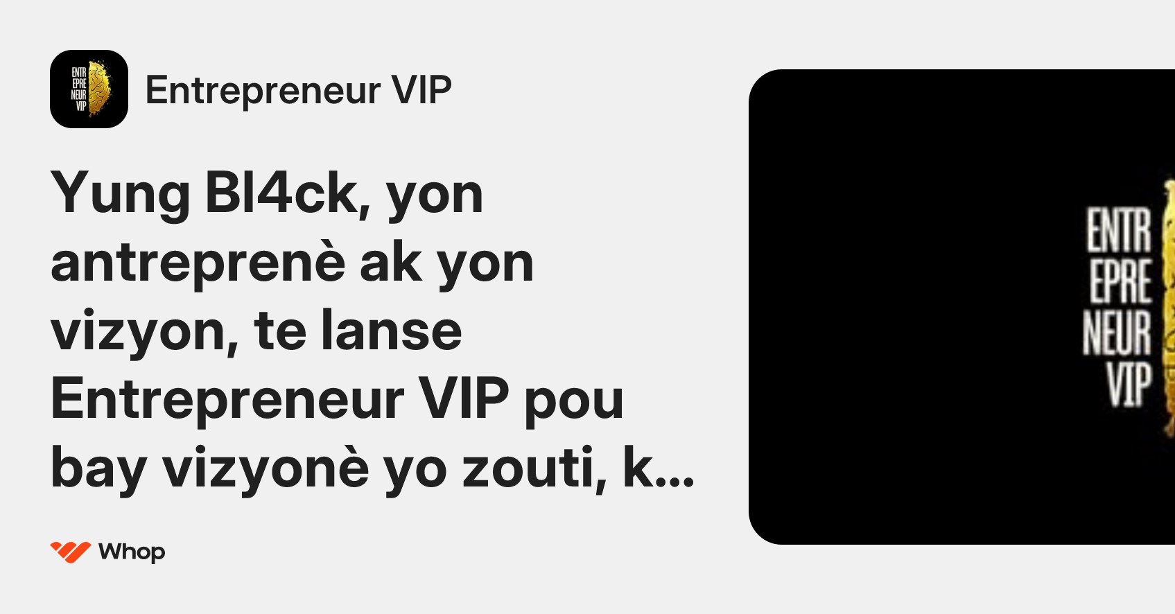 Entrepreneur VIP