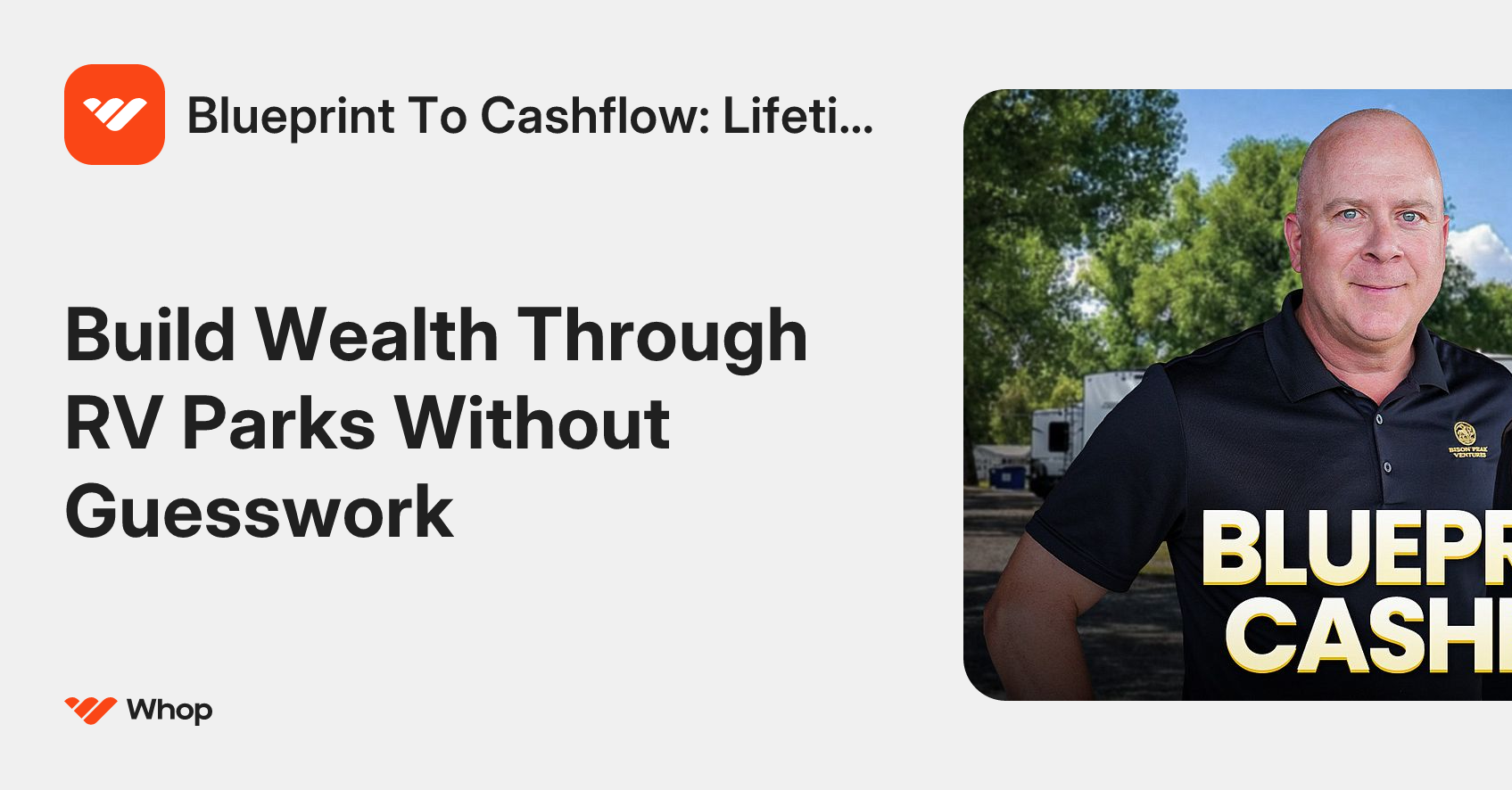 Blueprint To Cashflow: Lifetime Access | Whop