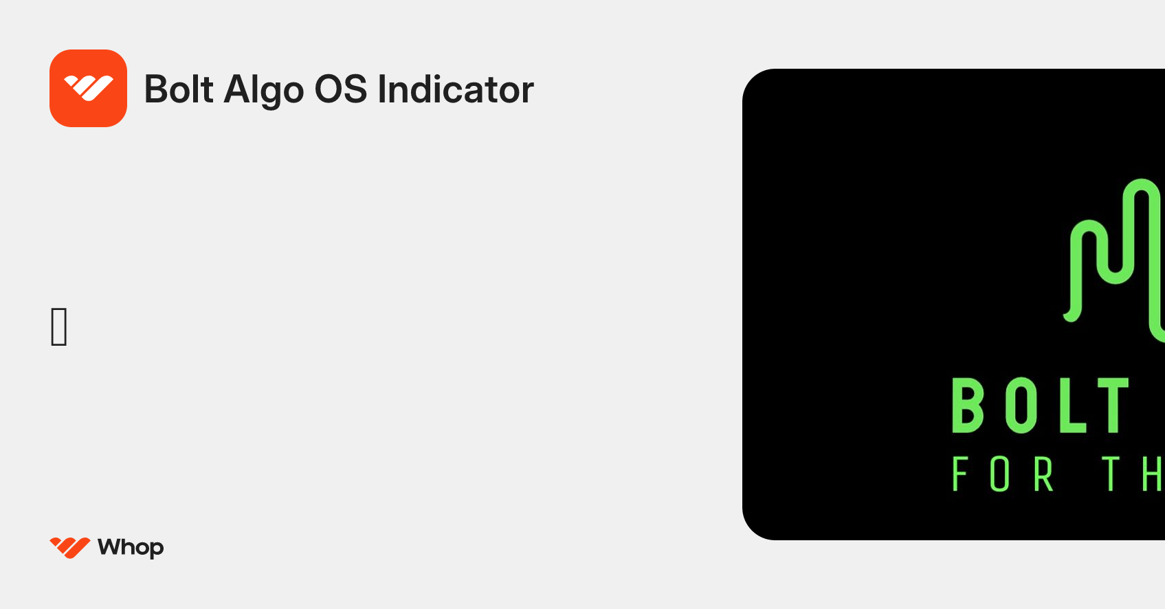 Bolt Algo OS Indicator | Whop