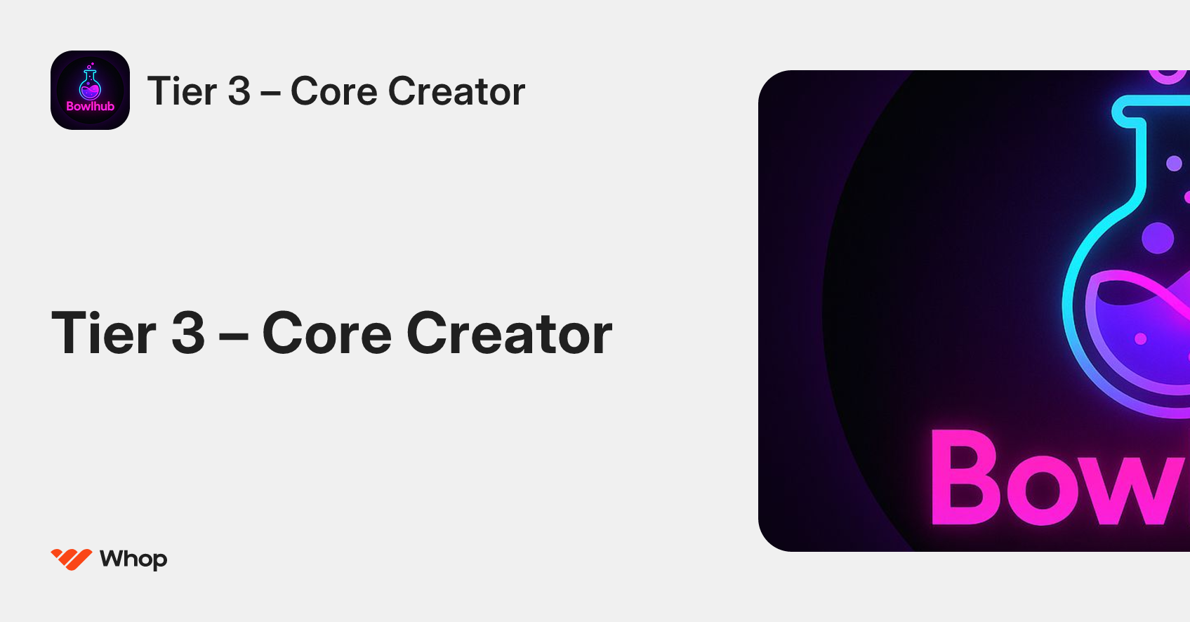 Tier 3 – Core Creator | Whop