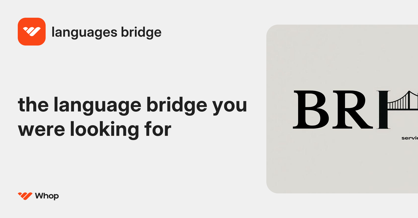 languages bridge | Whop