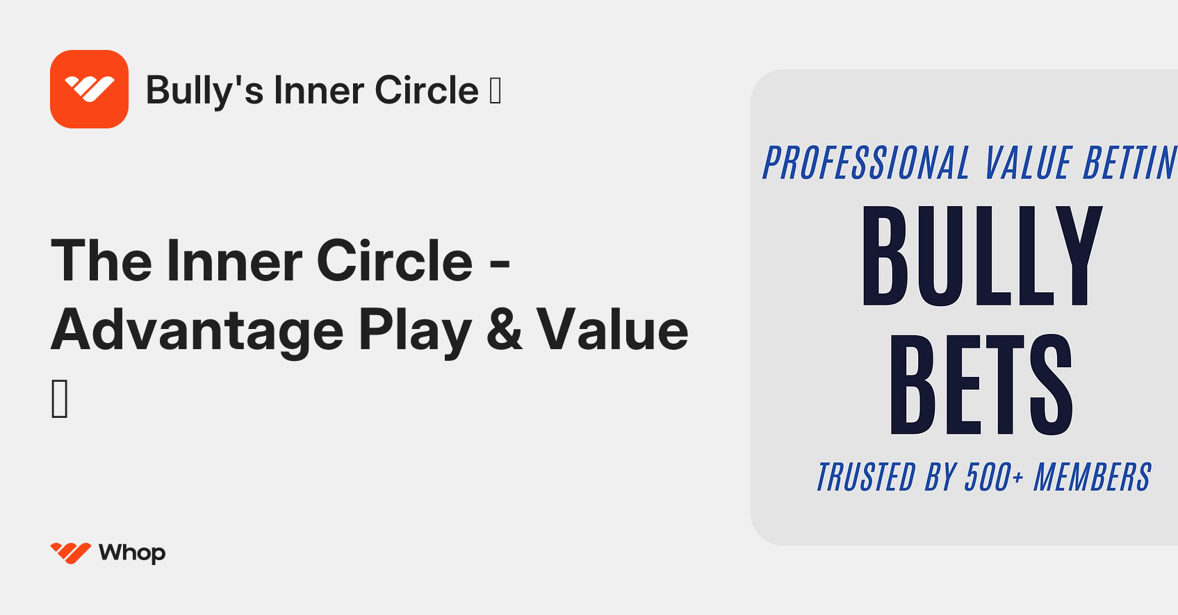 Bully's Inner Circle 📈 | Whop