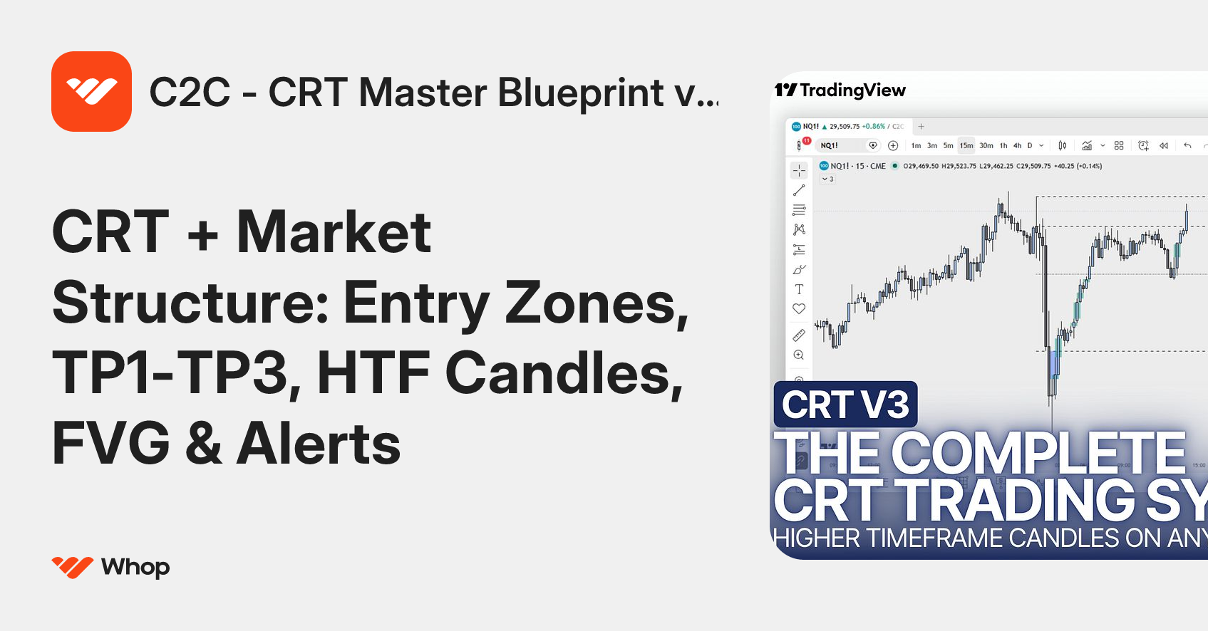 C2C - CRT Master Blueprint v3 | TradingView Indicator | Whop