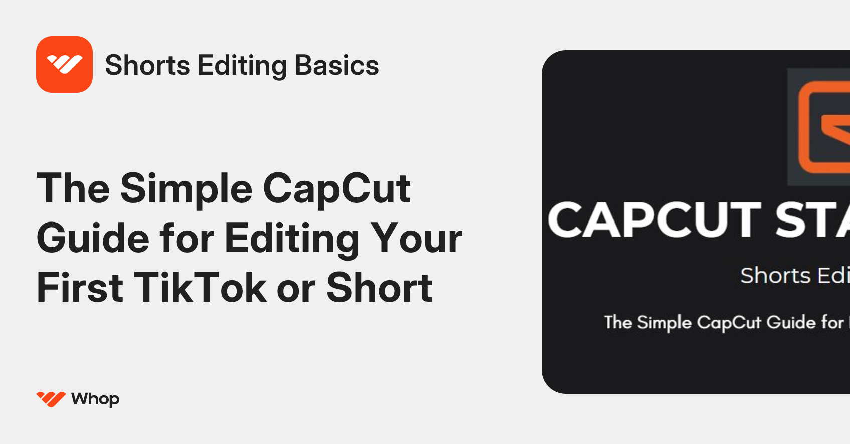Shorts Editing Basics | Whop