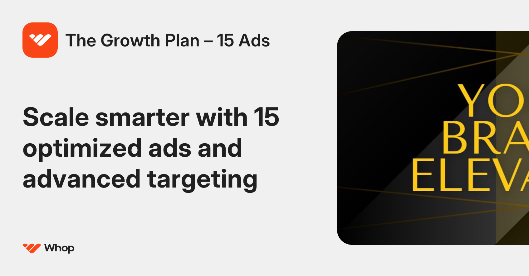 The Growth Plan – 15 Ads | Whop