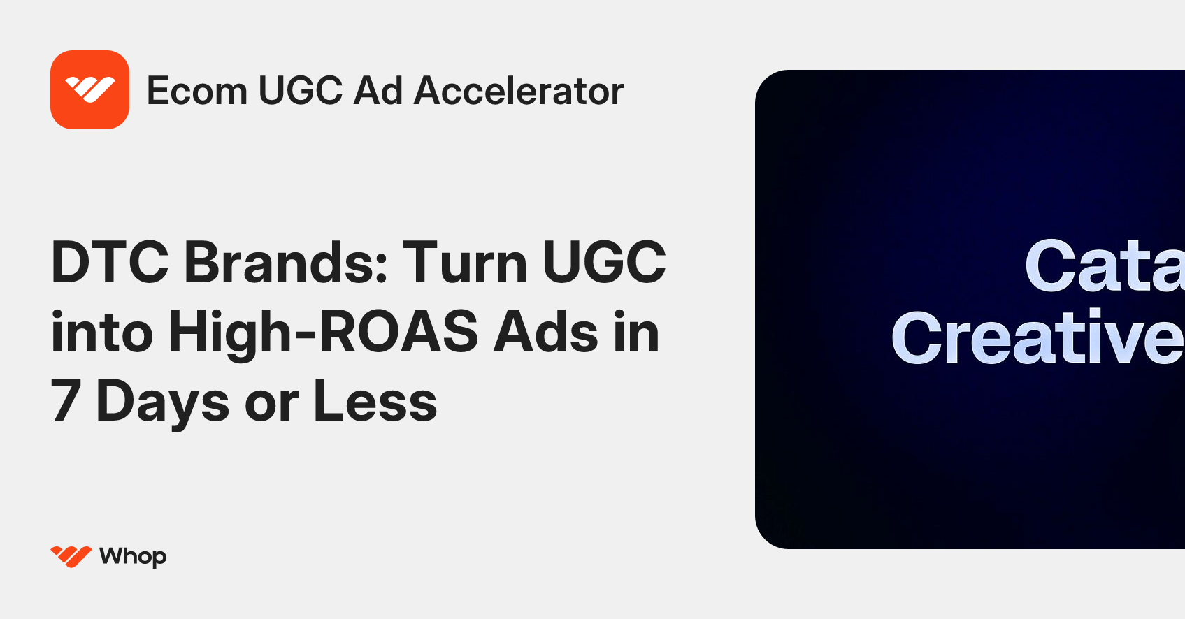 Ecom UGC Ad Accelerator | Whop