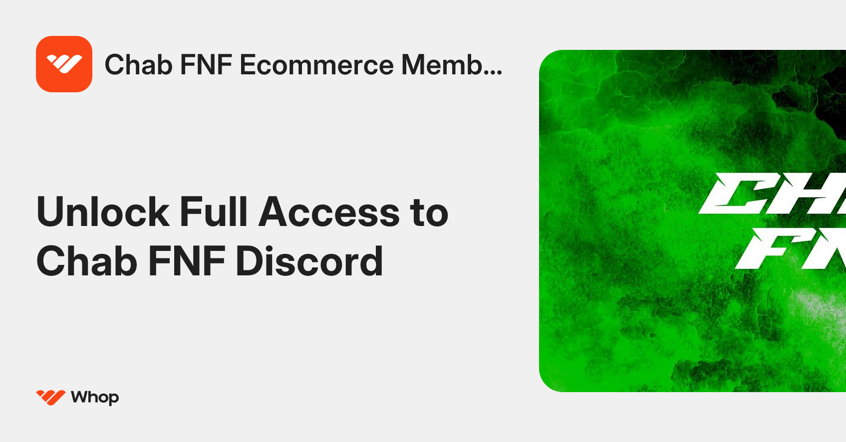 Chab FNF Ecommerce Membership | Whop