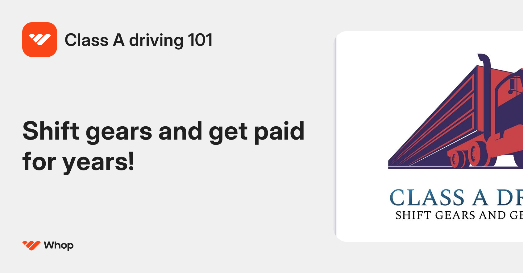Class A driving 101 | Whop