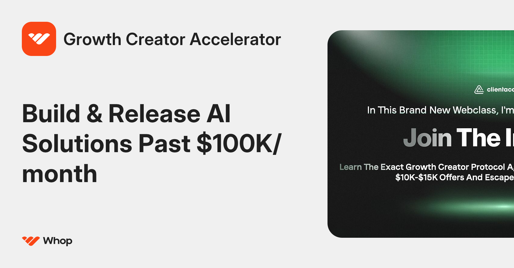 Growth Creator Accelerator | Whop