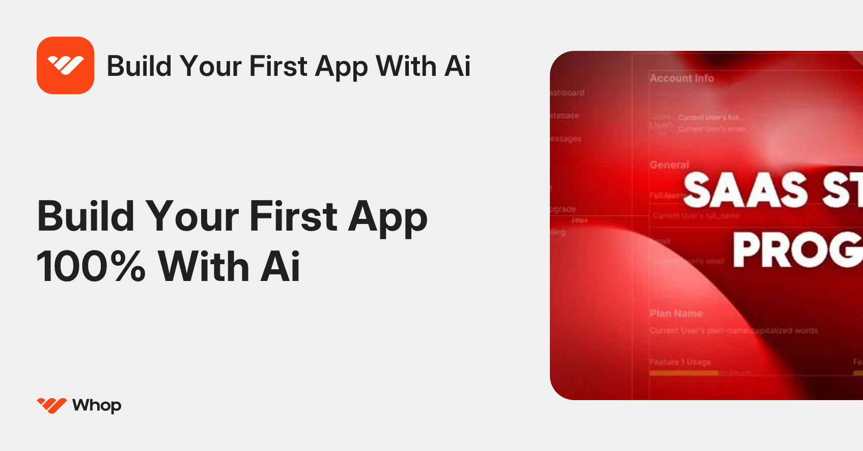 Build Your First App With Ai | Whop