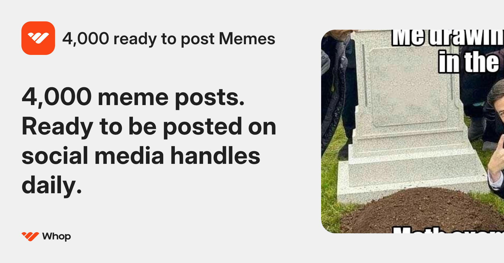 4,000 ready to post Memes | Whop