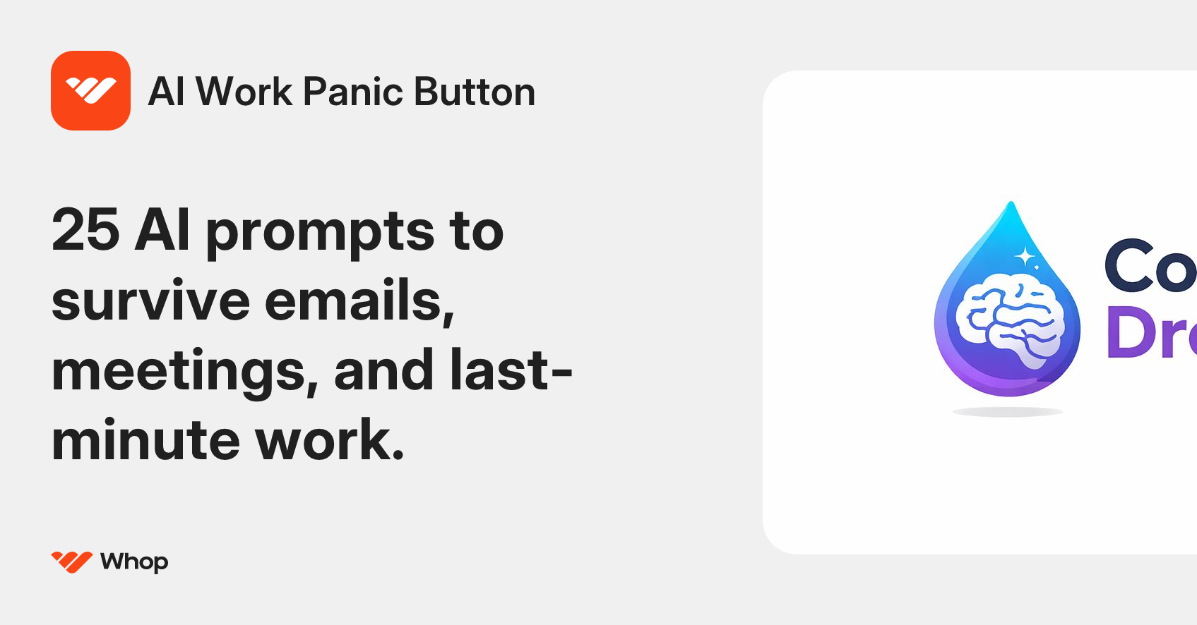 AI Work Panic Button | Whop