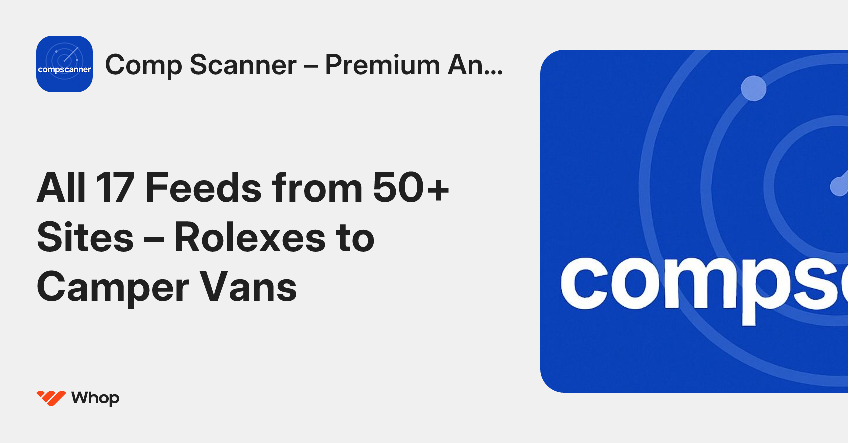 Comp Scanner – Premium Annual | Whop