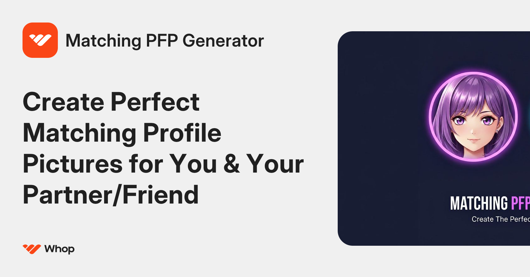 Matching PFP Generator | Whop