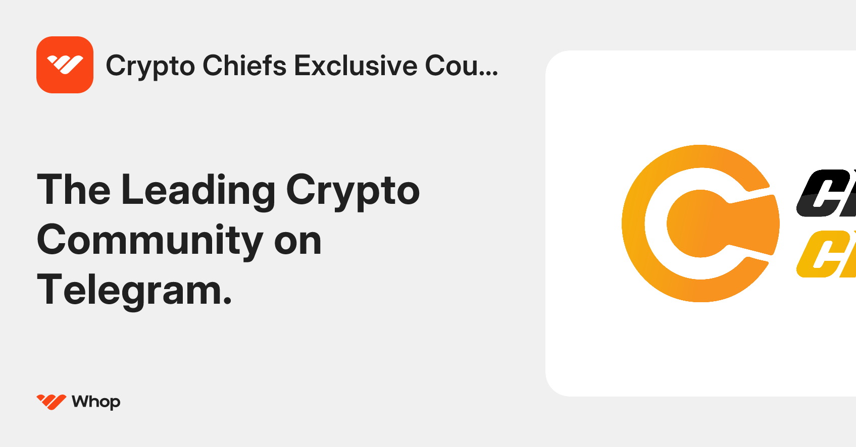 Crypto Chiefs Exclusive Course | Whop