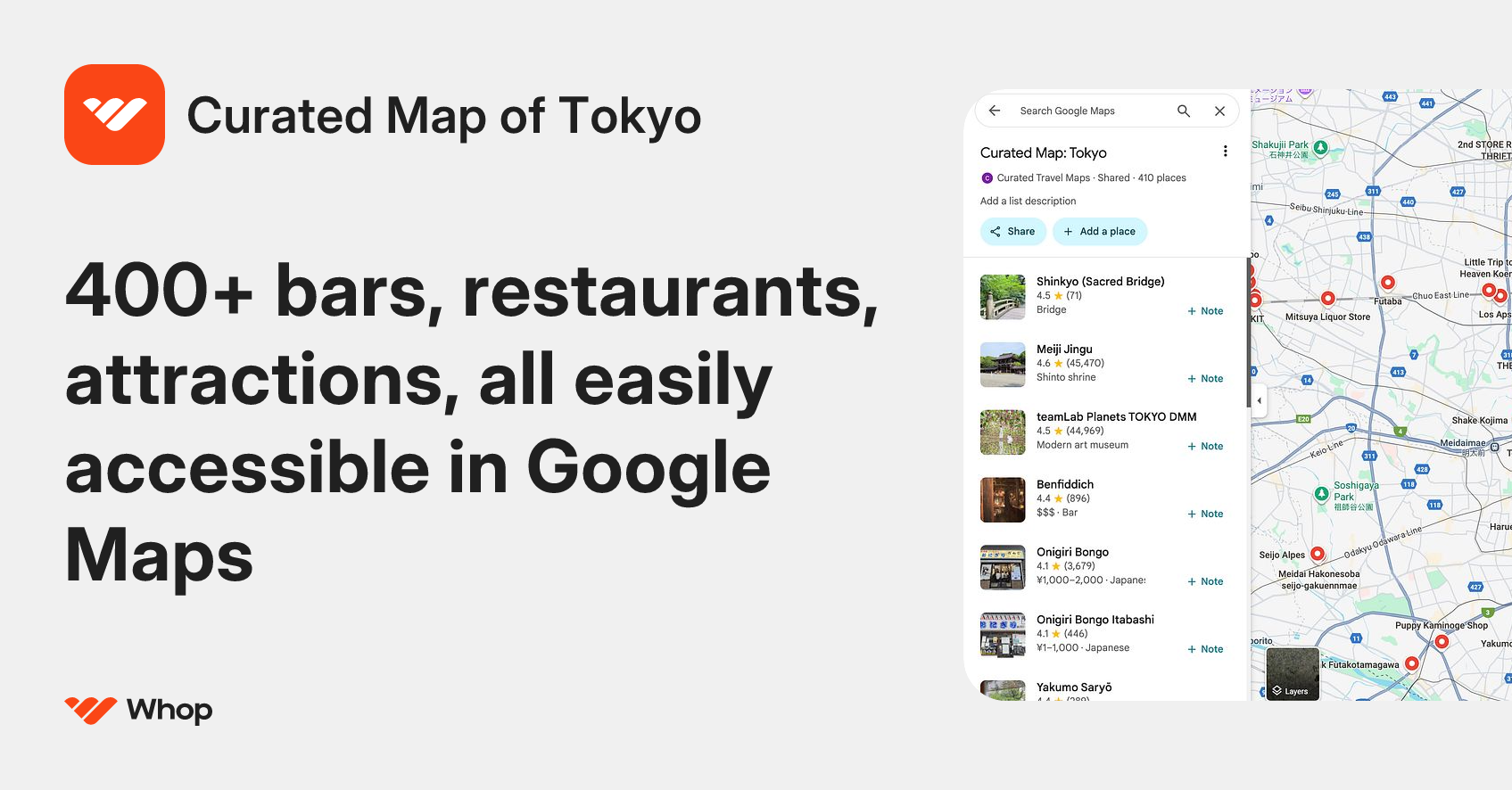 Curated Map of Tokyo | Whop