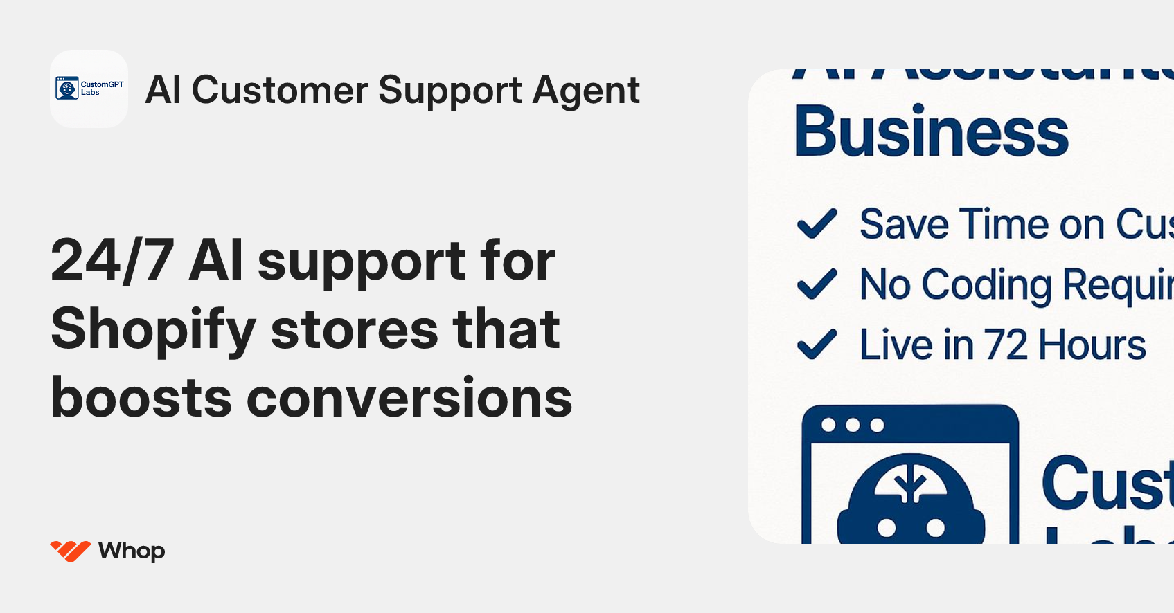 AI Customer Support Agent | Whop