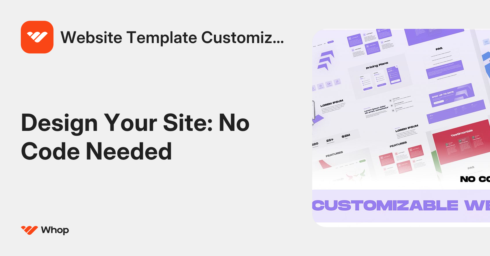 Website Template Customizable | Whop