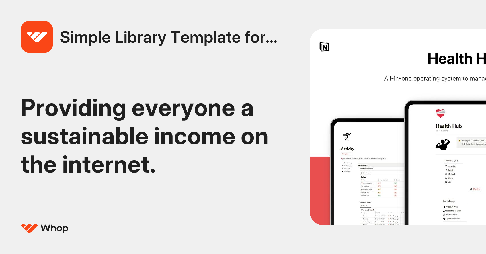 Simple Library Template for... | Whop