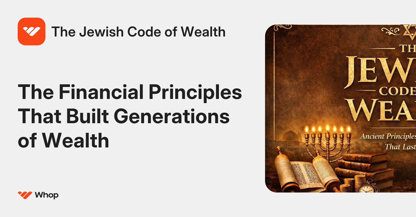 The Jewish Code of Wealth | Whop